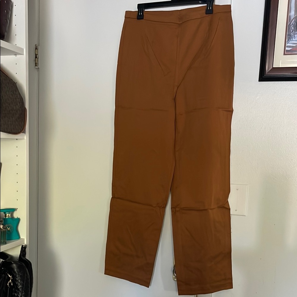 Spiegel Cognac Straight-Leg Pants